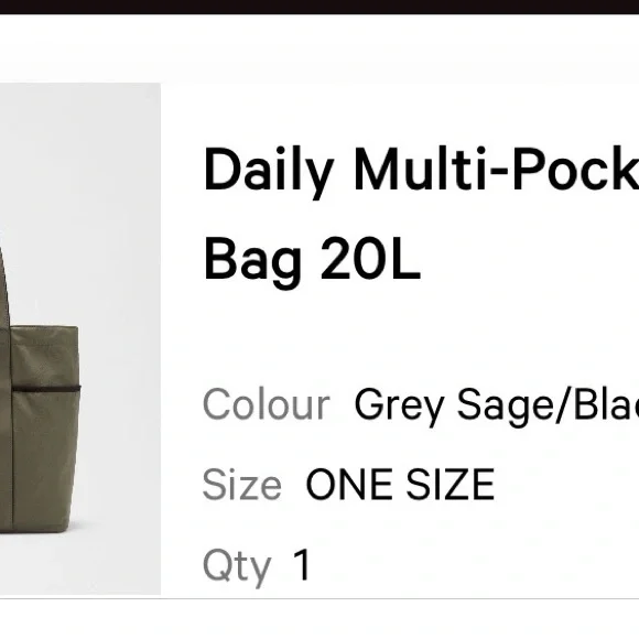 Lululemon Multi-Pocket Tote Bag - Picture 7 of 8